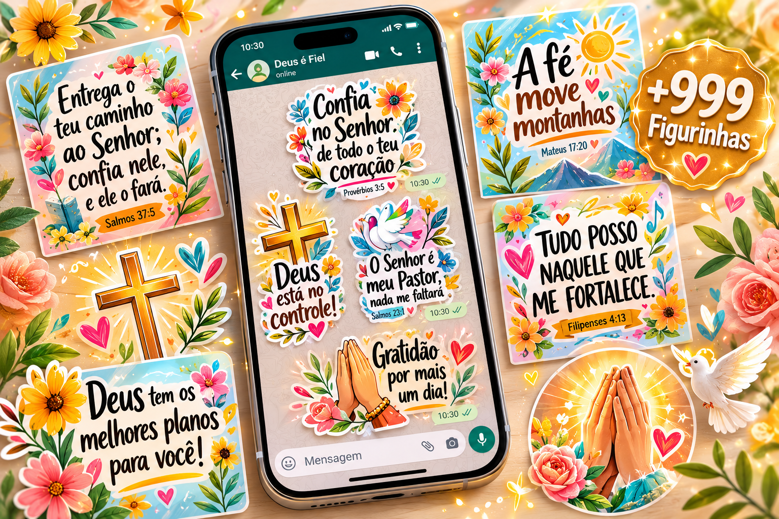 Pack de figurinhas marianas para WhatsApp